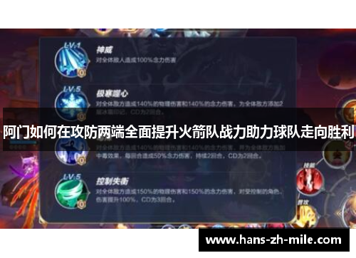 阿门如何在攻防两端全面提升火箭队战力助力球队走向胜利