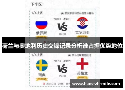 荷兰与奥地利历史交锋记录分析谁占据优势地位 荷兰与奥地利历史交锋记录分析谁占据优势地位